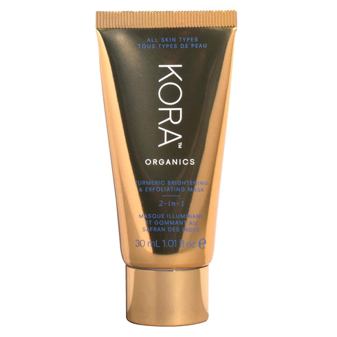 KORA Organics Turmeric Brightening & Exfoliating Mask, Multi-Use Facial Scrub, Polish & Illuminate, Certified Organic Exfoliating Face Mask, Cruel...