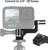 HSU 90 Degree Aluminum Vertical Bracket Adapter Elbow Mount for GoPro Hero 12/11/ 10/9 Black...