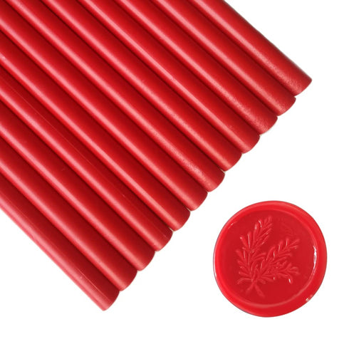 12 Pieces Glue Gun Sealing Wax Sticks for Wax Seal Stamp, PORXFLY Seal Wax Sticks Great for Cards Envelopes, Gift Wrapping,Wedding Invitations (Re...