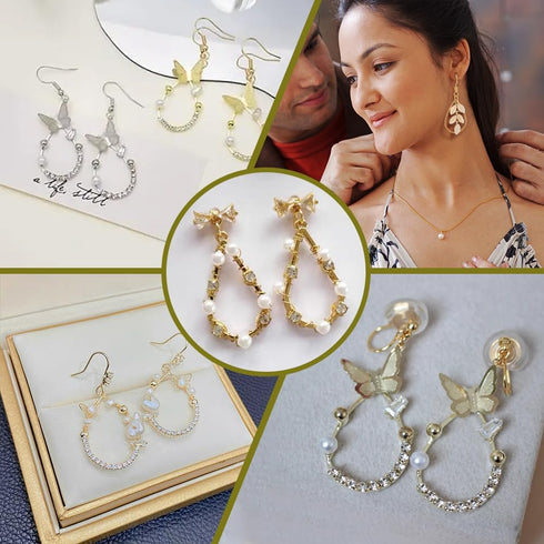 UNICRAFTALE 30 Pcs 3 Sizes Stainless Steel Linking Rings Teardrop Beading Hoop Link Earring Hoops for Jewelry Making Hollow Open Bezel Pendant Fra...