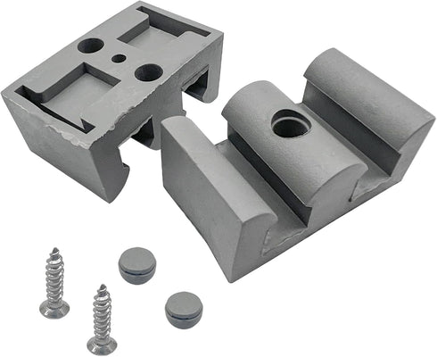 50mm Bathroom Sliding Door Glass Anti-Collision Block Side Guide Rail for Shower Door Bathroom Sliding Door Bumper Shower Room Accessories(4pcs,Gr...