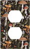 Boho Mushroom Single Duplex Outlet Light Switch Plate Cover Decor Wall Plate Decorative Outlet Cover For Home Bedroom Kitchen 4.5 * 2.76 Inches...