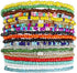 3-20Pcs Handmade Bohemian Summer Beach Beads African Ankle Bracelet for Women Adjustable Boho Colorful Seeds Stretch Barefoot Sandal Foot Anklet J...