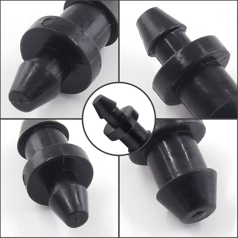 150Pcs 1/4 Inch Drip Irrigation End Cap Plugs Straight Coupling Barbed Connector Fittings for 7mm /5mm Tube Drip Irrigation Watering System...