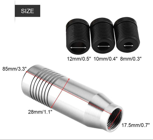 Universal Shift Knob, Shift Knob Adapter Manual Gear Stick, Aluminum Alloy Car Gear Stick Knobs Manual Gear Stick Shift Lever Knobs Shifter Gear S...