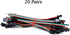 20 Pairs SM JST 3 PIN Wire Connector Cable for WS2812B WS2811 SK6812 LED Strip Lights, 15cm 18 AWG Male and Female without Soldering Light Control...