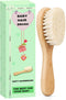 Baby Hair Brush, Wooden Goat Bristles Hair Brush for Newborns & Toddlers, Ideal for Cradle Cap, Perfect Baby Registry Gift, Hypoallergenic, 1 Coun...