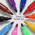 Volcanics Dry Erase Markers Low Odor Fine Whiteboard Markers Thin Box of 30, 10 Colors...