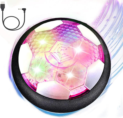 VNVDFLM Hover Soccer Ball Toys for Boys, LED Light Soccer Balls with Soft Foam Bumpers?, Indoor Outdoor Air Floating Hover Ball Football Game Kids...