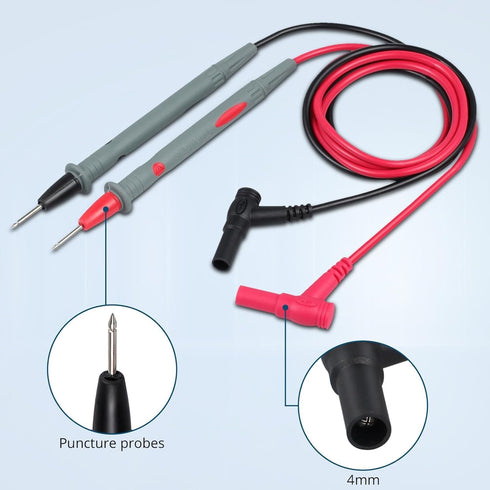 Electrical Multimeter Test Leads Cat III 1000V 10A Volt Test Lead with Standard 4mm Banana Plug for Digital Multimeters,Electronic Clamp Meter Tes...