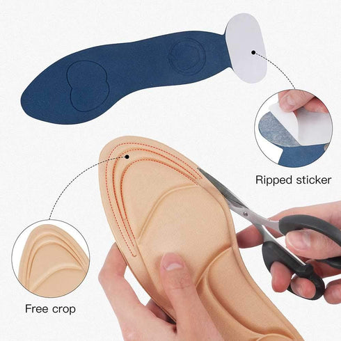 2020 New Shoe Insoles, Sponge Shoes Pads with High Heel Inserts for Loose Shoes, Metatarsal/Arch Pain, Foot Pain, Heel Sore and Spurs (Women 4.5-9...
