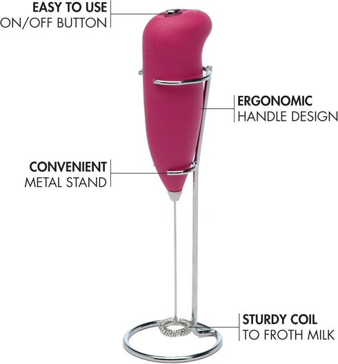 Primula Milk Frother, Pink...