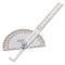 Stainless Steel Protractor Large Protractor Angle Protractor 180 Degrees Two Arm Ruler Angle Finder Ruler Woodworking Ruler Angle Measure Tool Cra...