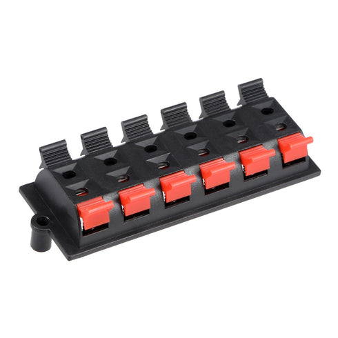 uxcell 12pcs 12 Way Jack Socket Spring Push Release Connector Speaker Terminal Strip Block...