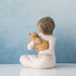 Willow Tree Kindness (Girl Darker Skin Tone & Hair Color), Above All, Kindness, Expresses Relationship with A Much-Loved Pet, A Gift to Celebrate ...