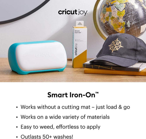 Cricut Smart Iron On Vinyl- Navy, 2ft Roll (5.5in x 24') for Joy Machine - matless Cutting for Shapes up to 4ft, & Repeated cuts up to 20ft...