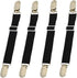 Bed Sheet Clips Straps Holder, Mattress Clips - Adjustable Elastic Bed Sheet Grippers Suspender Fasteners (Black Set of 4)...