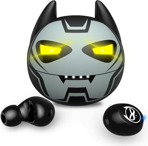 Gray Wireless Bluetooth 5.0 Earbuds, B88-1, IPX5 Waterproof, 36H Playtime, Built-in Mic, LED Display, USB-C, for Kids, Boys, Adults, Gaming...