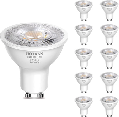 GU10 Led Bulb 5W 3000K, Flicker-Free Soft Warm Light Non-Dimmable Bulbs, 365LM, 40° Spot Light, Energy Saving Light Bulbs, Equivalent 40-50W GU10 ...