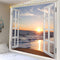 Homiest 3D Ocean Tapestry Wall Hanging Sun Sunset Sea Beach Landscape Tapestry Window Tapestries for Bedroom Living Room Home Decor 60x80 Inches...