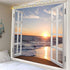 Homiest 3D Ocean Tapestry Wall Hanging Sun Sunset Sea Beach Landscape Tapestry Window Tapestries for Bedroom Living Room Home Decor 60x80 Inches...