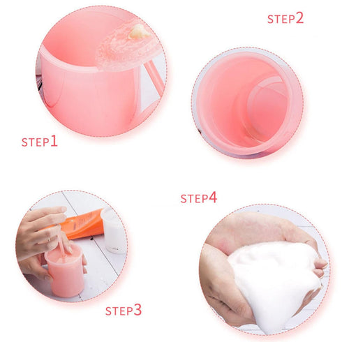 Face Foam Maker 2 PCS Facial Cleansing Tool Rich Cream Foamer Deep Cleanser Foam Maker Cup Cleansing Foaming Maker for Wash Facial Skin (Pink)...