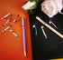 pencil Clips, pencil holder Silver Metal Clips Sliding Epoxy Pen golf pencil Clips Pocket Clips,Clip Shirt Study Holder Portable Hanging 2 Style (...