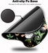 Ergonomic Mouse Pad with Wrist Support, Cute Mouse Pads with Non-Slip PU Base for Home Office Working Studying Easy Typing & Pain Relief Black Flo...