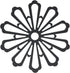 allydrew Non-Slip Insulated Silicone Carved Trivets, Flexible and Durable Floral Coasters Multi-Use Pot Holders & Placemats Set, 3 Pcs, Black, Whi...