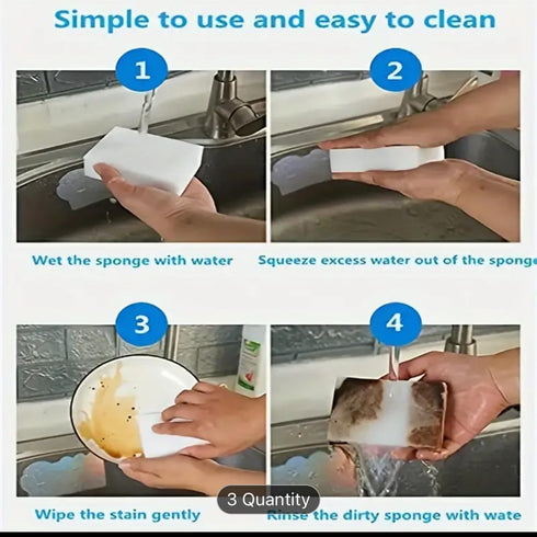 Silicone Sponge Pads for Home and Office, Non-Stick, 25 Count, White...