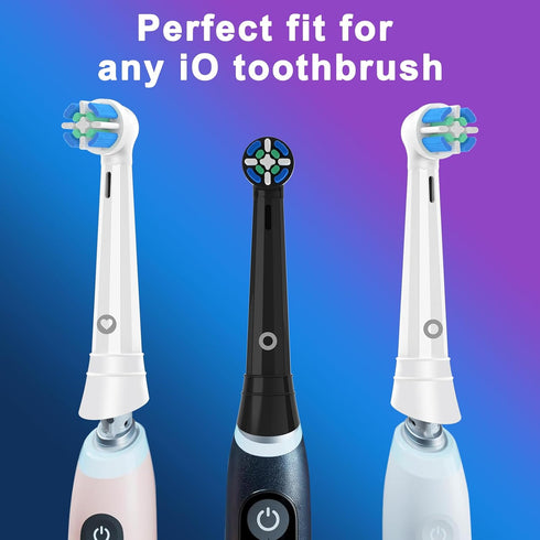 Replacement Toothbrush Heads Compatible with Oral-B iO Replacement Head,for IO Series 10/6/7/9/5/4 Electric Toothbrush,Black&White Brush Heads,10 ...