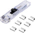 1 Piece Portable Transparent Plastic Handheld Paper Clam Dispenser Paper Clipper with 50 Metal Refill Clips for School Office...