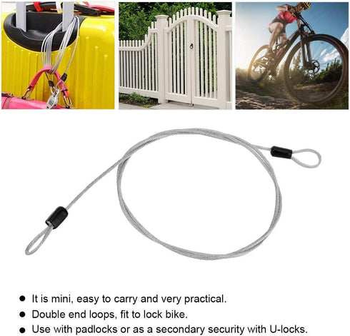 Yctze Scooter Security Lock, Cycling Sports Internal Steel Wire and External Plastic Loop Cable, Thin Chain for Outdoor Security, Bike Accessories...