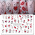 Valentine's Day Nail Stickers DIY Water Transfer Nail Stickers Heart Love Cute Bear Self Adhesive Water Transfer Nail Decals Sexy Lips Love Letter...
