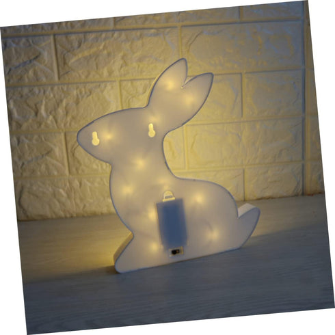 Rabbit Marquee Sign Easter Lights, Bunny Neon Sign, Decorative Bunny Night Light, LED Lighted Easter Bunny Marquee Wall Sign for Bedroom Cafe Part...
