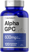 Horbaeach Alpha GPC 600mg | 120 Capsules | Vegetarian, Non-GMO & Gluten Free Choline Supplement | Supports Healthy Memory, Focus and Clarity...