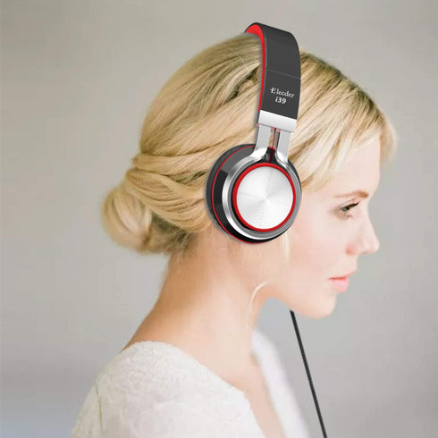 ELECDER i39 Headphones with Microphone Foldable Lightweight Adjustable On Ear Headsets with 3.5mm Jack for Cellphones Computer MP3/4 Kindle School...