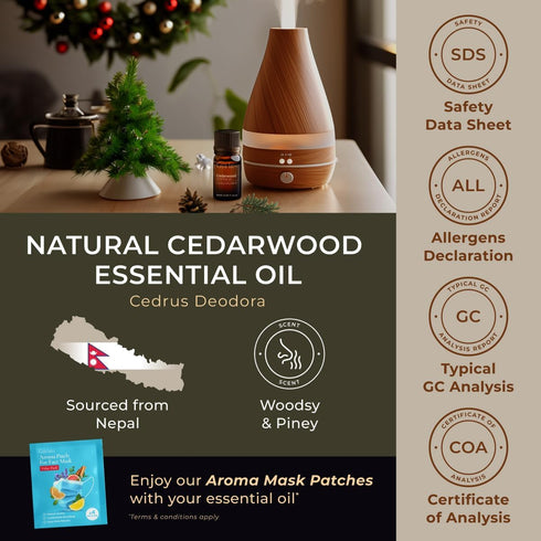 Gya Labs Cedarwood Essential Oil for Hair and Diffuser - 0.34 Fl Oz - 100% Pure Natural Cedarwood Oil for Hair Aromatherapy Skin & Candle Making -...