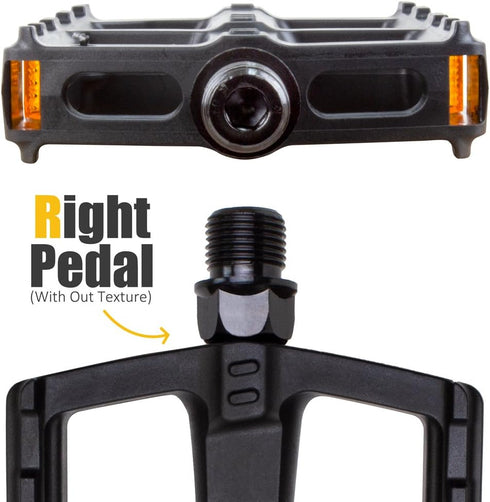 BV Bike Pedals - Universal Fit Bicycle Pedal 9/16" Compatible, Non-Slip & Durable Lightweight for Most Adult Bikes & MTB...