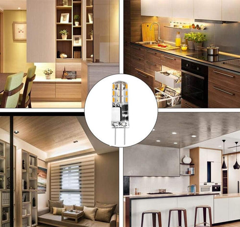 G4 LED Light Bulbs G4 Bi-Pin Base 1.5W (Equivalent to 20W Halogen Bulb) AC/DC 12V Warm White 3000K LED Bulbs for Landscape Ceiling Under Counter P...