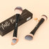 DUcare Makeup Brushes Duo End Foundation Contour Powder and Buffer Brush Bronzer Double Makeup Brush Set 2Pcs black...