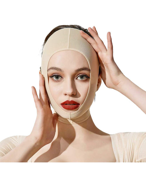 Anna-Kaci Womens Chin Strap Support Band Neck Bandage Post Surgical Compression Head wrap, Neck and Chin Compression Garment Wrap, Beige, Medium...