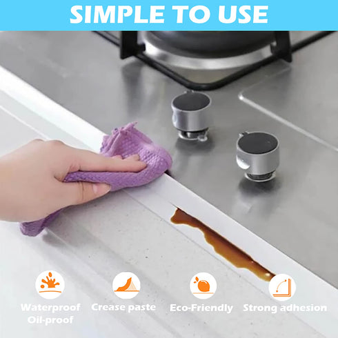 Caulk Strip, 1.5" x 10.5Ft Self Adhesive Caulk Tape, PVC Waterproof Sealing Tape for Bathroom Bathtub Kitchen Toilet Wall...