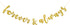 Forever & Always Banner for Bridal Shower,Engaged,Wedding Anniversary Party Decorations(Gold Glitter)...
