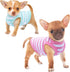Frienperro Small Dog Shirt, 2-Pack Dog Clothes for Small Dogs Girl, Breathable Cotton Striped Teacup Chihuahua Clothes, Sleeveless Small Yorkie Pu...