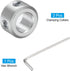 uxcell Set Screw Shaft Collar for 8mm Shaft, 2pcs Clamping Collars 14mm OD, 8mm Thickness, Aluminum Alloy Clamp-On Collar with M4 Set Screws and a...