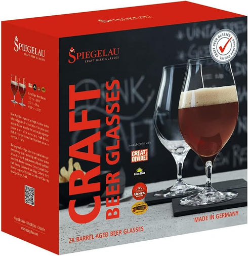 Spiegelau Barrel Aged Tulip Glass, European-Made Crystal Drinking Glasses Perfect for Craft Beers, Cocktails, Sodas, Beverages, Smoothies, Home Ba...