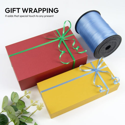 Silvery Crimped Curling Ribbon, 1/5" Wide x 500 Yards Christmas Curling Ribbons for Gift Wrapping, Party Decoration, Balloon String, Crafting, Bal...