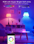 ILC Alexa Light Bulbs, 13W, Smart Light Bulbs Work with Alexa Only, Color Changing LED Light Bulbs Daylight White 5700K (4 Pack)...
