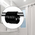 Premium Plastic Shower Curtain Rings Shower Curtain Hooks Gliding on Standard Shower Rods Easy Snap Closure (O Shape,Black,12Pcs)...